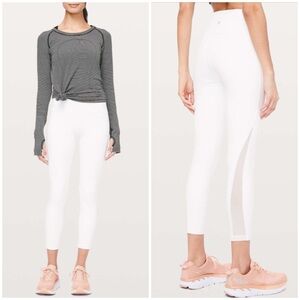 NWOT Lululemon Train Times White 7/8 Pant 25” Size 8